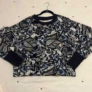 Joie Caleigh Cropped Floral Print Sweatshirt - Size Medium