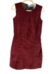 GAP BURGUNDY VELVET SHIFT DRESS