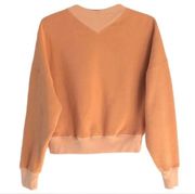 Wilfred Free Orange Creamsicle Sweater Fleece Large Crewneck Aritzia