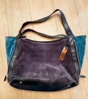 Leather And Suede Handbag