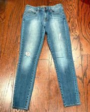 NORDSTROM LEITH Women’s Medium Wash Mid Rise Skinny Jeans Size 28