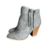 Journee Collection Gray Valley Booties Size 7.5