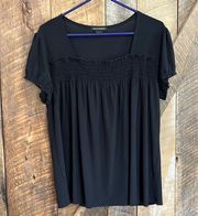 Susan Lawrence black blouse size XL