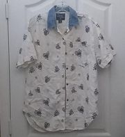 Ladies' Quizz again country chic Blouse w/Ladybug Buttons (M)