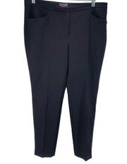 Vince Camuto Womens Dress Pants Tapered Leg Career Trouser Pocket Black Size 8