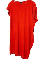 Eileen Fisher Red Asymmetrical Draped Shoulder Dress, EUC, Size XXS, MSRP $168