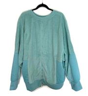 nwt Tahari Sport women’s sweatshirt pullover blue mint zip on back sz 3X