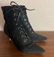 Gianvito Rossi Lace-Up Bootie Heels Size 7