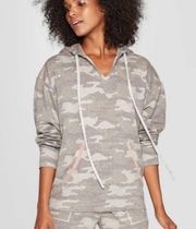 Knox Rose Muted Camo French Terry Hooded Sweatshirt | Small