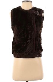 Rebecca Taylor Dark Brown Vegan Fur Vest🖤🤍🖤