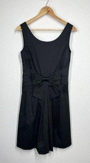 Kate Spade Black Bow Front Dress Size 6 Sleeveless