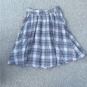 Anthropologie 11 1 Tylho Multicolor Plaid Pleated Aline Skirt