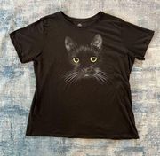 Celebrate Halloween Black Cat Tee 2X (20W/22W)