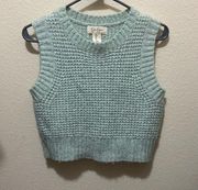 Green Cropped Sweater Vest