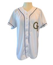 Georgia Tech baseball jersey button down short sleeve Sz Medium