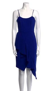 Jay Godfrey Spaghetti Strap Asymmetrical Ruffle Hem Dress