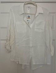 Hippie Rose White Button Down Size S NWT