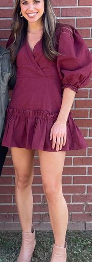 Maroon Mini Dress