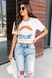 NWT Pink‎ Lily Boutique Explore Tee