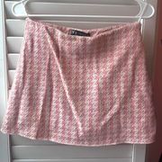 ZARA  Pink And White Skirt