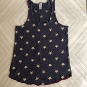 Alternative Blue Tank Top with Ivory Stars