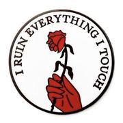 I Ruin Everything I Touch Black Nickel Hard Enamel Pin Pretty Bad Co Dead Rose