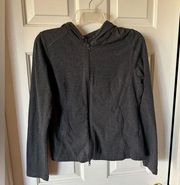 Gray zipper up hoodie