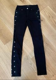 Black Orchid - Star Skinny Jeans in Black Silver