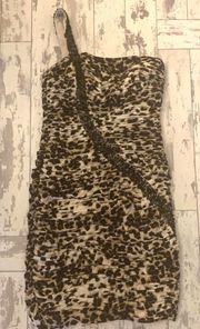 Leopard Print Mini Dress 