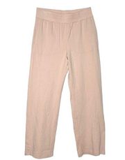 AnyBody Women's Pull On Lounge Pants Peach Wide Leg Rose Gold Snap Button Size S