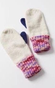 NEW Urban Outfitters Space Dye Color Block Mittens One Size