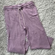 Organic Thermal Wide Leg Pant in Lavender 1X