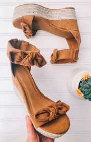 Tan Espadrille Wedge  