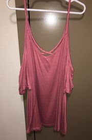 Mauve Cut-out Tank Top