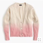 J. Crew Collection Dip-Dye Cardigan in Everyday Cashmere