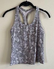 Lululemon  Women’s Gray Snakeskin Cool Racerback Nulu Tank Top 6