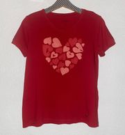 Red Hearts Tee Valentines Day