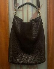 Alexander Wang Black Pebbled Lambskin Studded Dumbo Darcy Hobo Bag READ RARE