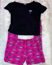 Charlotte Russe Sleep Junkie Pink Margarita Print Pajama Set