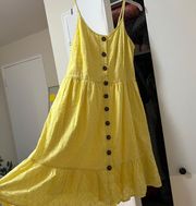 Yellow Button down Sundress