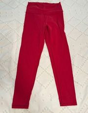 ECHT  Logo Red Butt Scrunch Leggings Gym