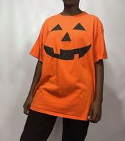 dope orange jack-o’-lantern short sleeve top XL