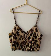 Zarful Animal Print Crop Silky 