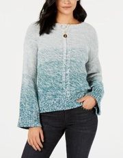 NWOT  Teal Blue Green Ombré Sweater Top