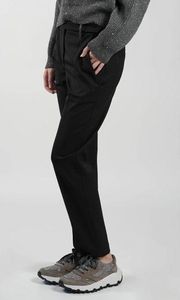 Brunello Cucinelli Black Virgin Wool Blend High Rise Pleated Trousers Women’s 8