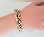 Juicy Couture Love Luck Couture Gold Toned Beaded Bracelet Brand New