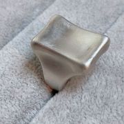 Robert Lee Morris Studio Sterling Tablet Bold Statement Heavy Minimalist Ring