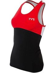 TYR Carbon Womens Tri Tank Running Top - Red Black White Size Large - $100 NWOT