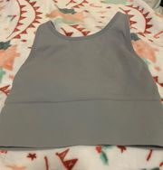 baby blue/grey sports bra top