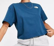 THE NORTH FACE Cropped Simple Dome Tee blue